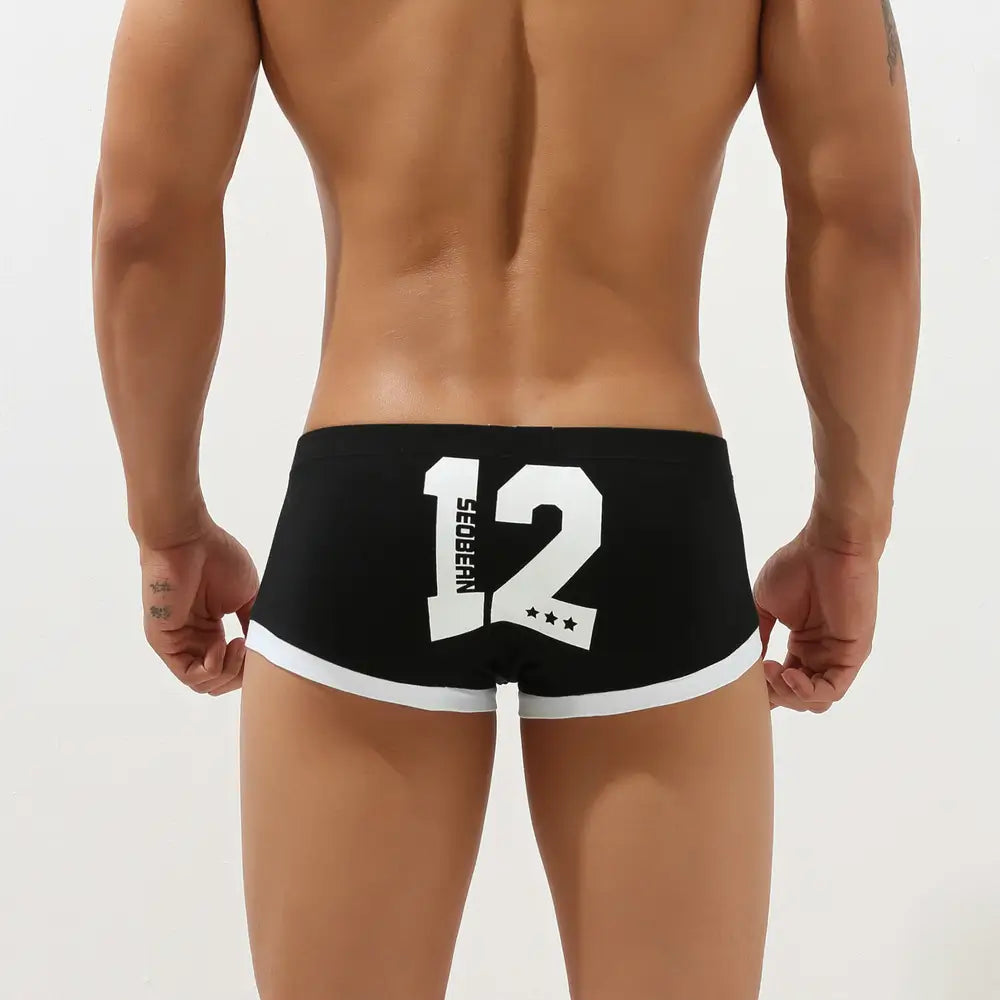 Seobean Herren-Badehose – Bequeme Unterwäsche aus Baumwollmischung 00217