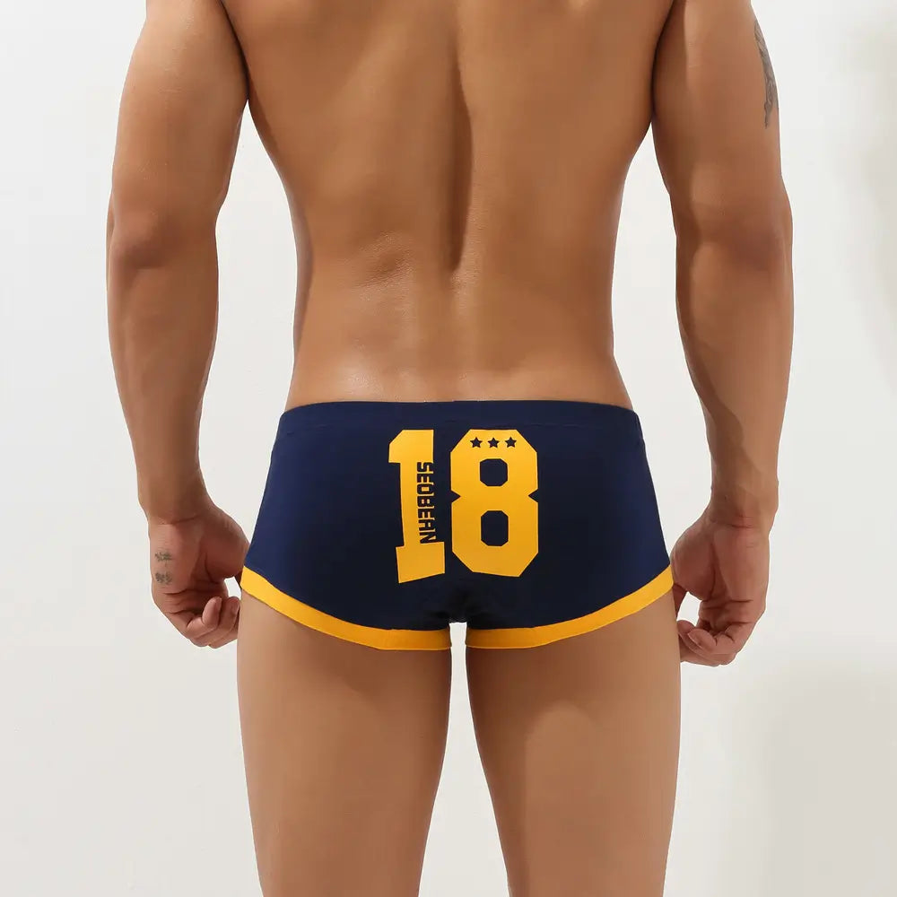 Seobean Herren-Badehose – Bequeme Unterwäsche aus Baumwollmischung 00217
