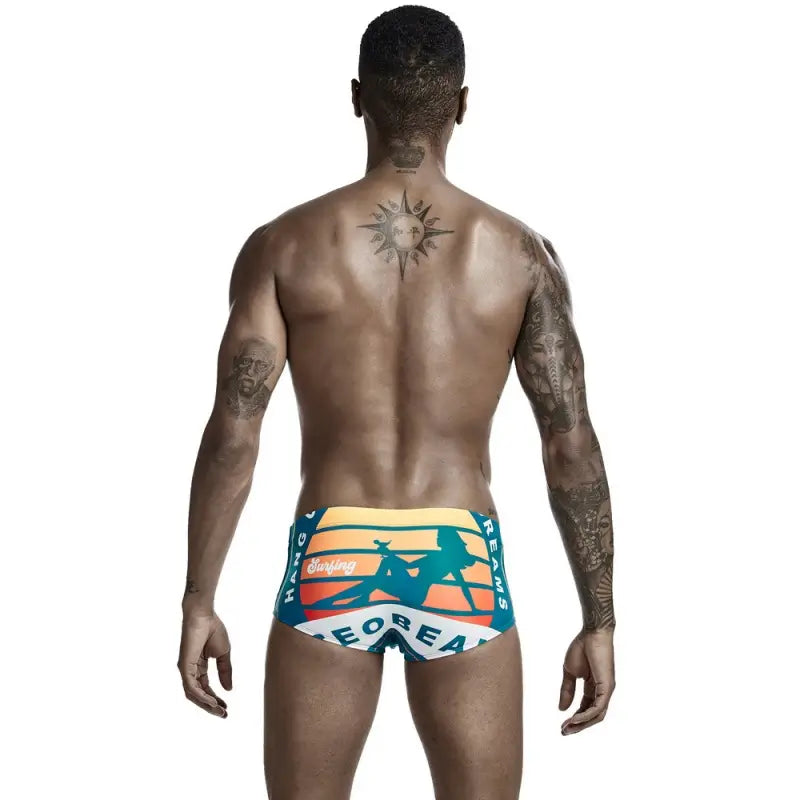 Seobean Men's Swim Boxers - Quick Dry, Stretch Fit Trunks 00803