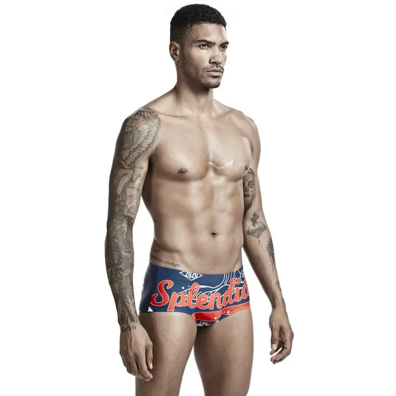 Seobean Men's Swim Boxers - Quick Dry, Stretch Fit Trunks 00803