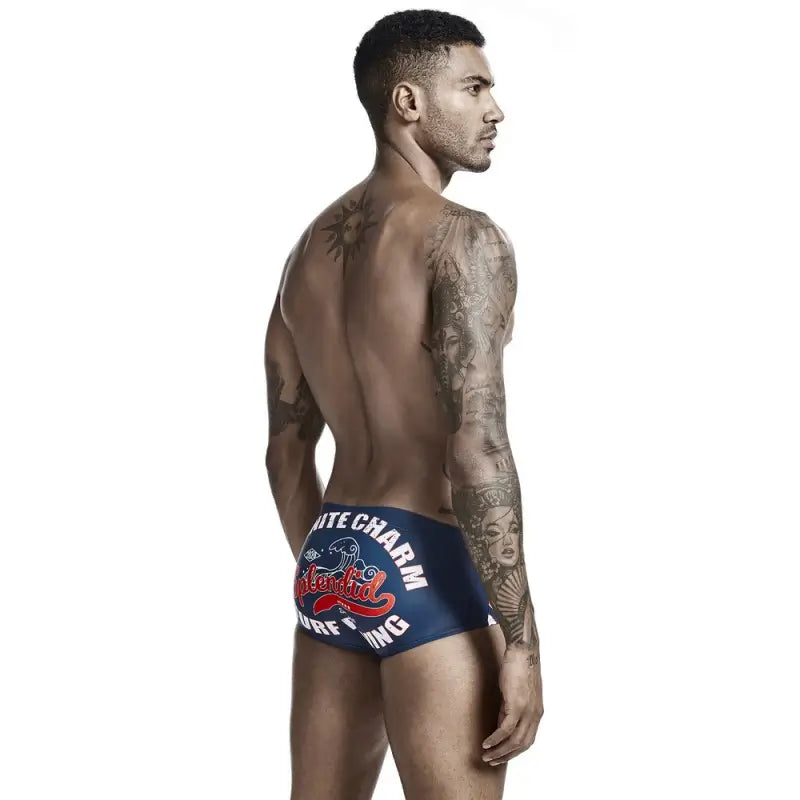 Seobean Men's Swim Boxers - Quick Dry, Stretch Fit Trunks 00803