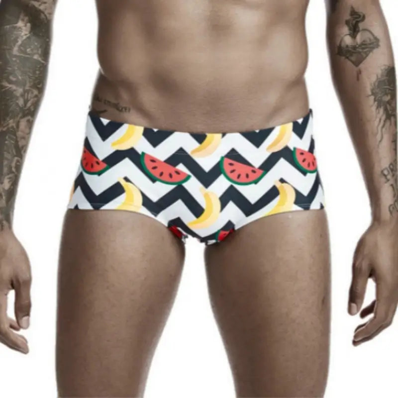 Seobean Men's Swim Boxers - Quick Dry, Stretch Fit Trunks 00803