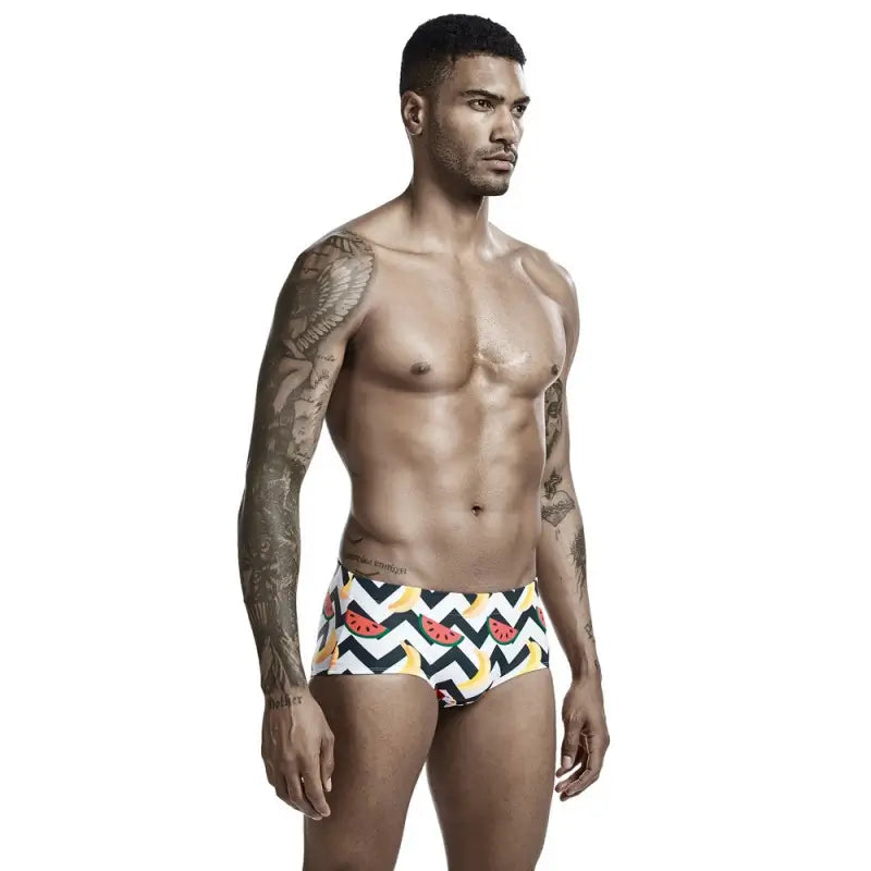 Seobean Men's Swim Boxers - Quick Dry, Stretch Fit Trunks 00803