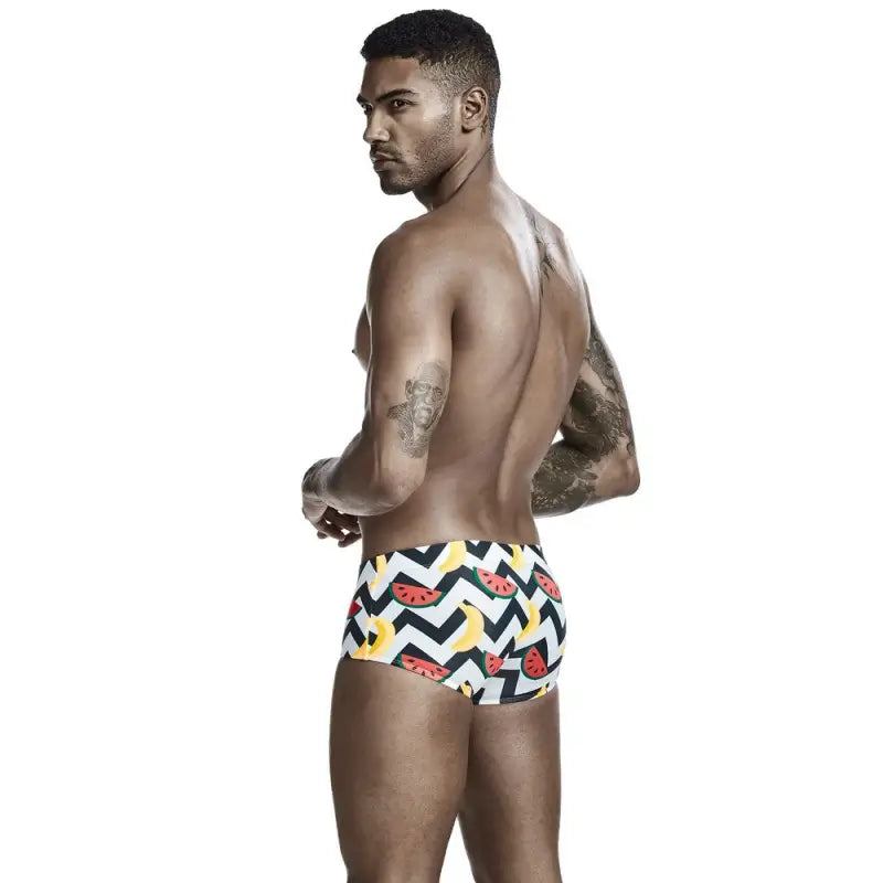 Seobean Men's Swim Boxers - Quick Dry, Stretch Fit Trunks 00803