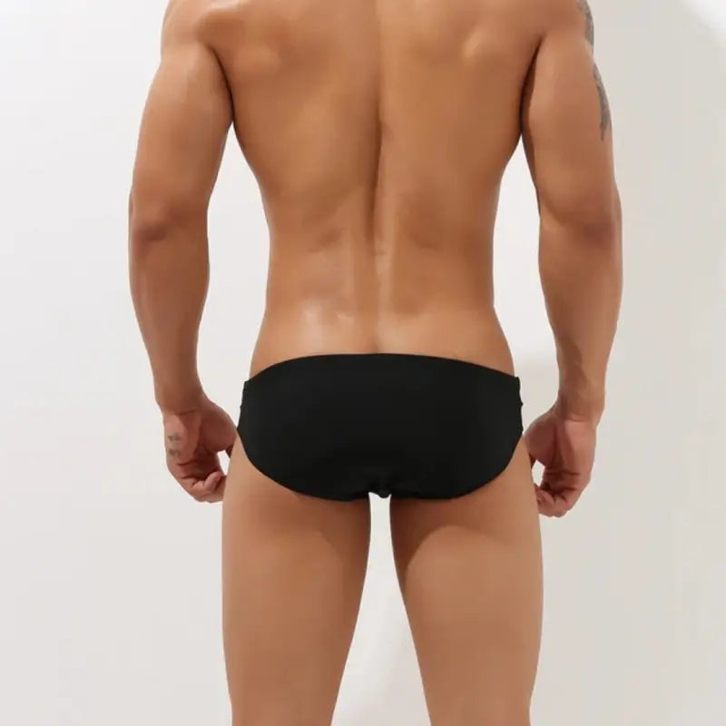 Seobean Men's Cut-Out Swim Briefs - Low Rise, Chlorine-Resistant 00902