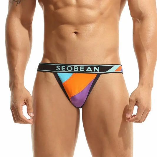 Seobean Men's Cotton T-Back Thong | Stylish Supportive Underwear 10111