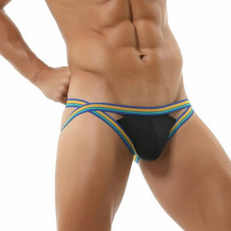 Seobean Men's Jock Strap Breathable Thong Underwear 220107