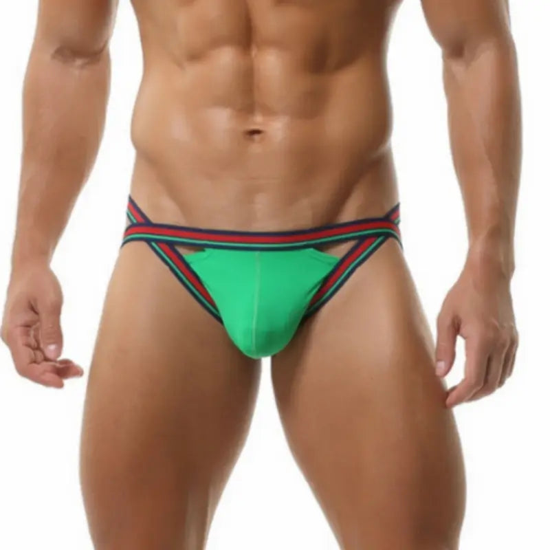 Seobean Men's Jock Strap Breathable Thong Underwear 220107