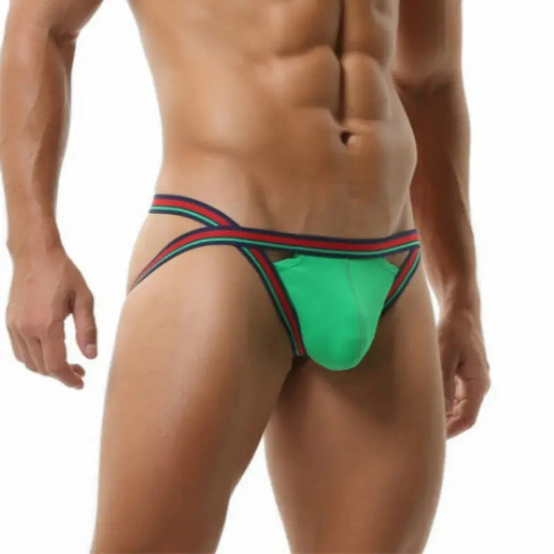Seobean Men's Jock Strap Breathable Thong Underwear 220107