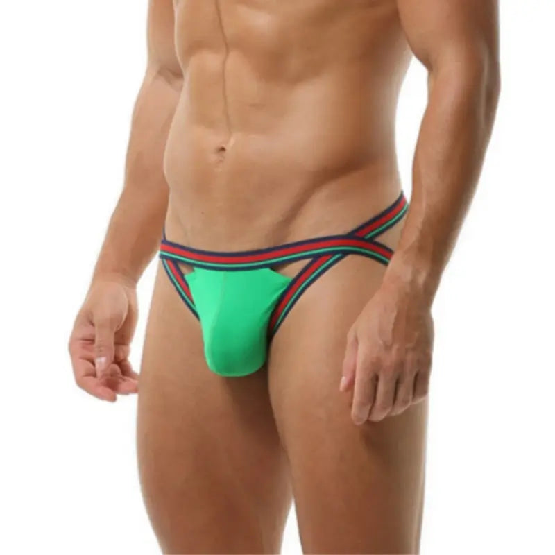 Seobean Men's Jock Strap Breathable Thong Underwear 220107