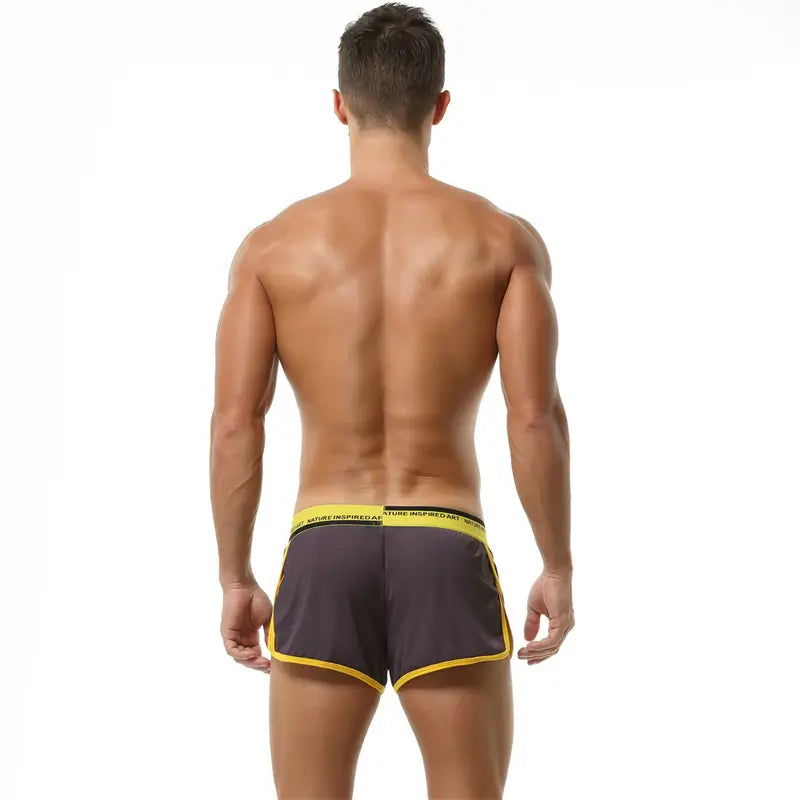 Seobean Men's Lounge Split-Leg Boxer Shorts Soft Underwear 220503