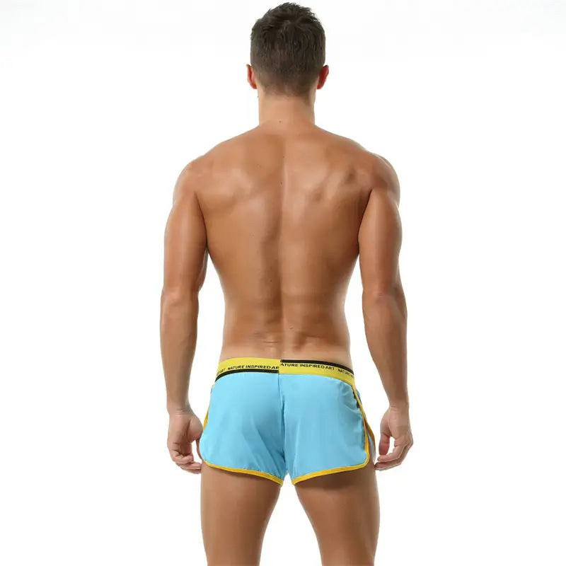 Seobean Men's Lounge Split-Leg Boxer Shorts Soft Underwear 220503