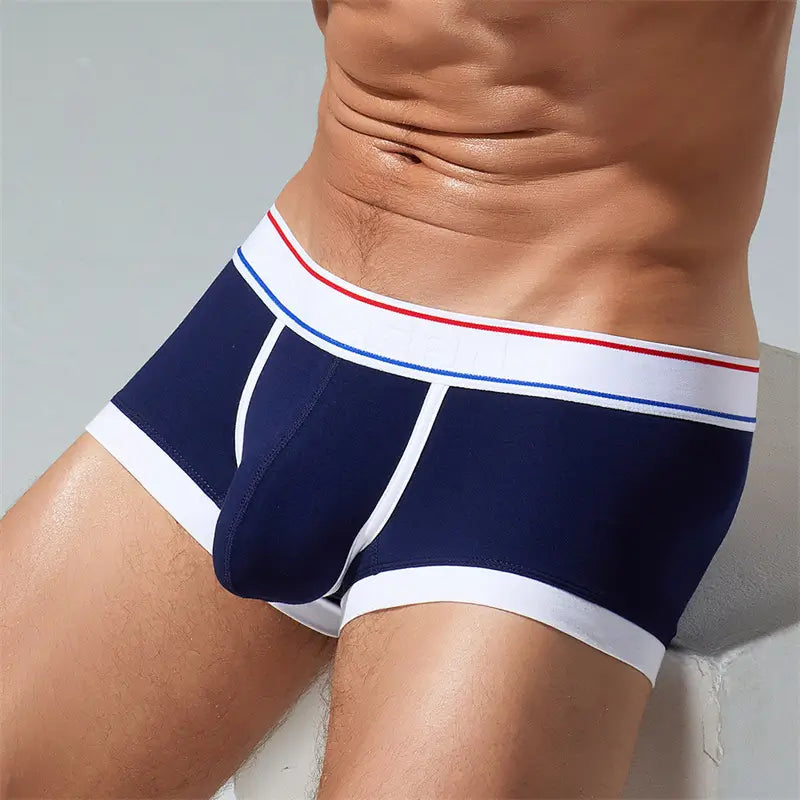 Seobean Men's Underwear with Pouch Low Rise Trunks in Candy Colors 230209
