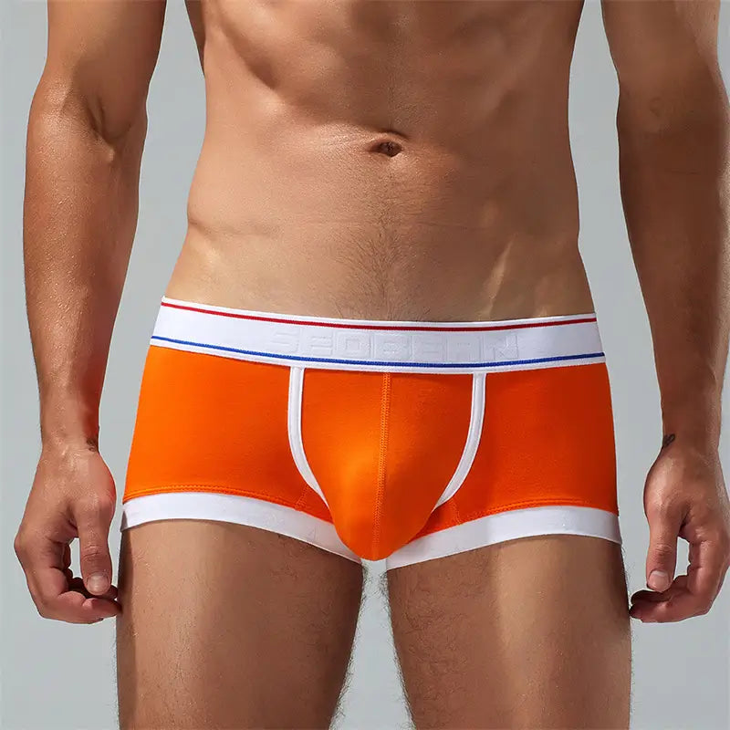 Seobean Men's Underwear with Pouch Low Rise Trunks in Candy Colors 230209