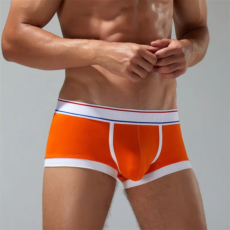 Seobean Men's Underwear with Pouch Low Rise Trunks in Candy Colors 230209
