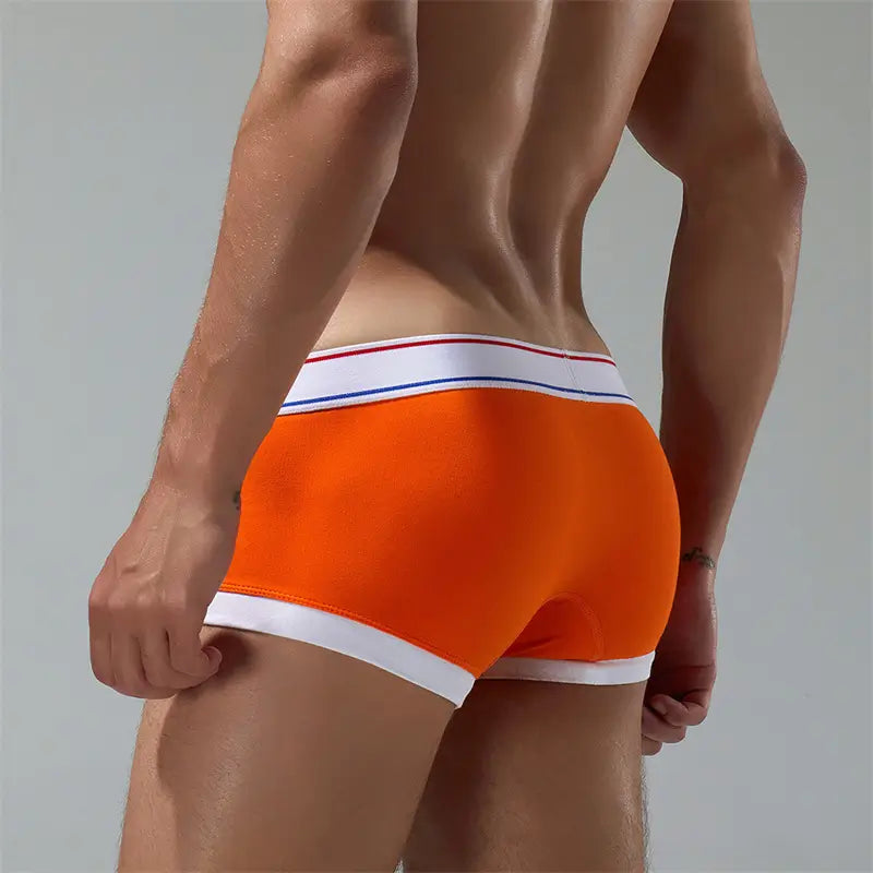 Seobean Men's Underwear with Pouch Low Rise Trunks in Candy Colors 230209
