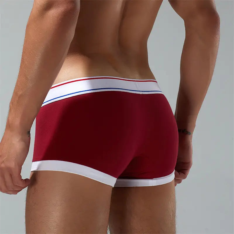 Seobean Men's Underwear with Pouch Low Rise Trunks in Candy Colors 230209