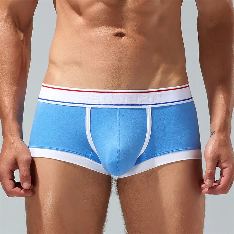 Seobean Men's Underwear with Pouch Low Rise Trunks in Candy Colors 230209