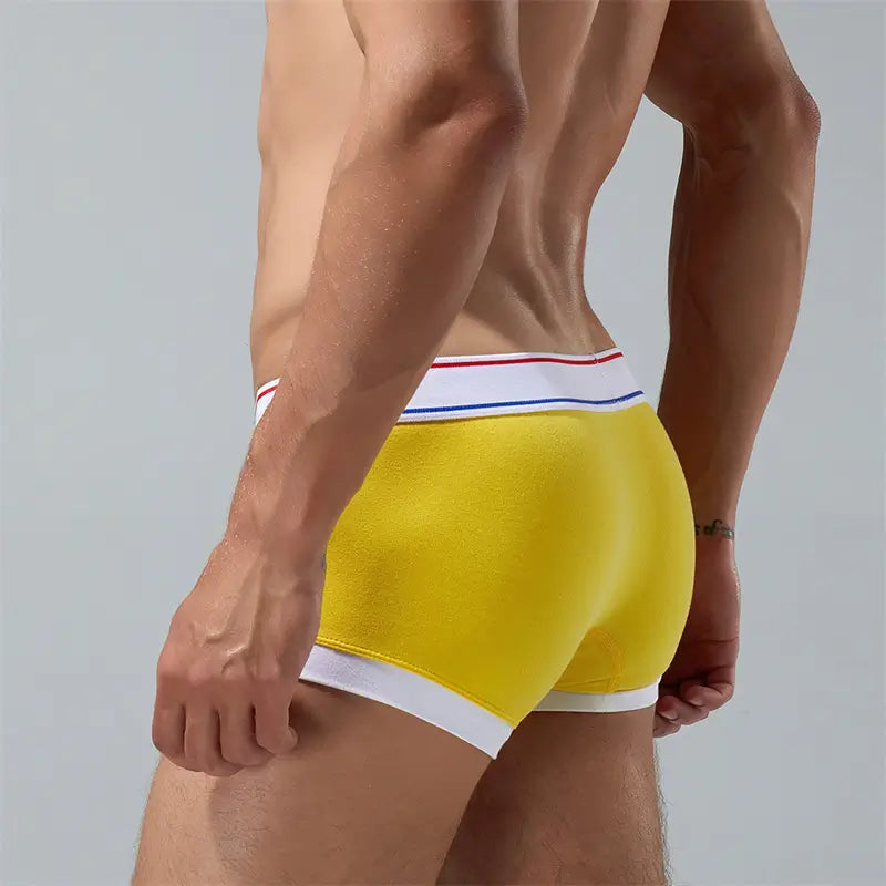 Seobean Men's Underwear with Pouch Low Rise Trunks in Candy Colors 230209