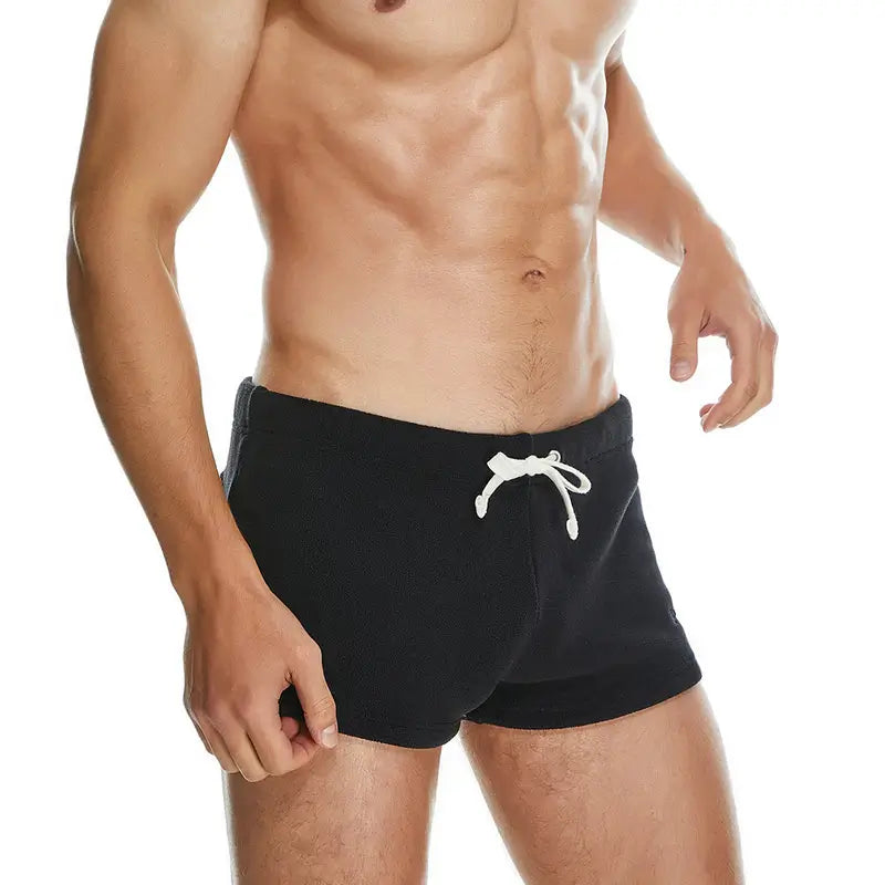 Seobean Men's Polar Fleece Boxer Shorts - Soft Lounge & Sleepwear Underwear 230501