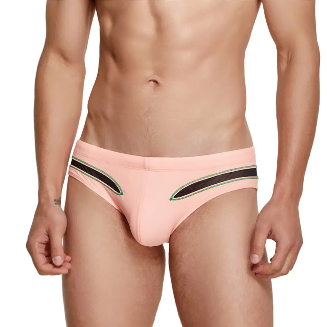 Seobean Herren-Badeshorts mit niedriger Taille und Mesh-Einsätzen – sexy und schnelltrocknend, 230903