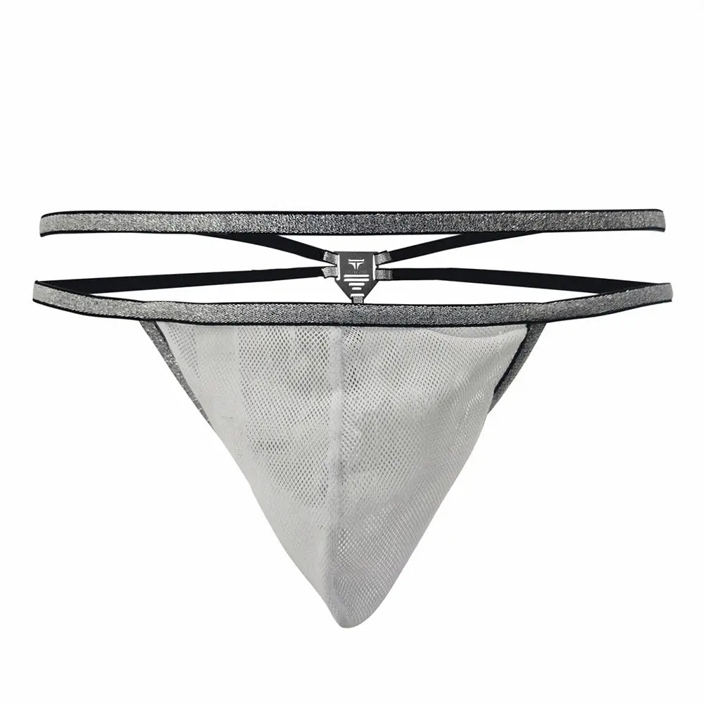 Tauwell Men's T-Back Thongs - Double Waistband, Sexy Underwear 24104