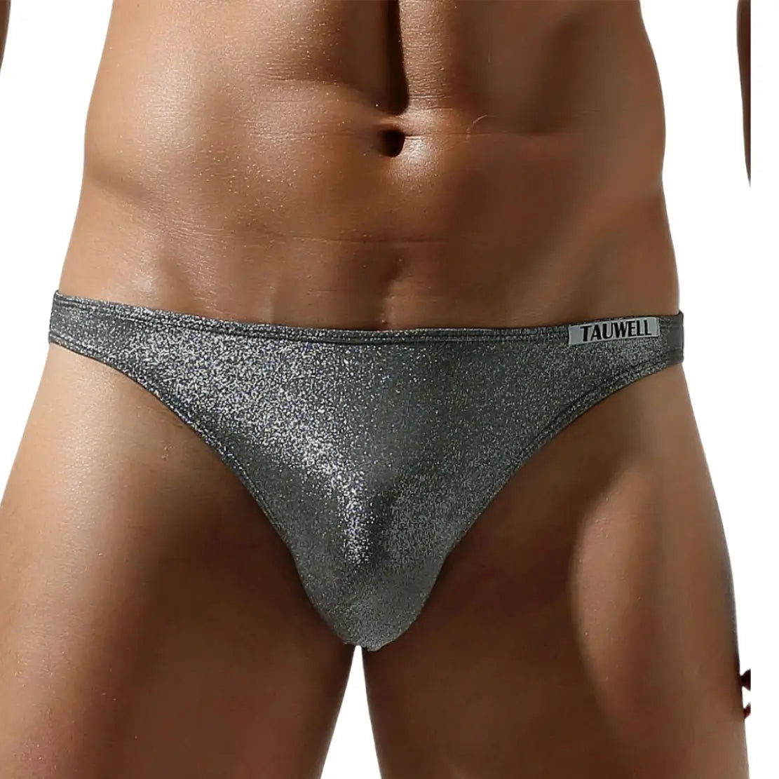 Tauwell Men's Shiny Briefs - Low-Rise Sexy Underwear with Lurex & Spandex 24107