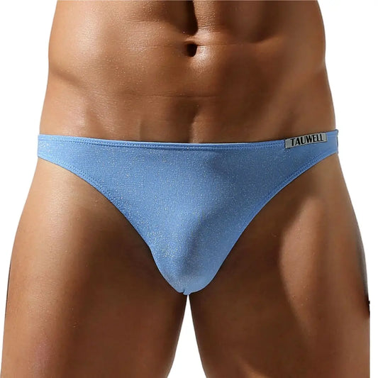 Tauwell Men's Shiny Briefs - Low-Rise Sexy Underwear with Lurex & Spandex 24107