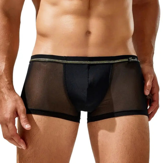 Tauwell Men's Mesh Boxer Briefs - Dual Fabric Comfort 24201