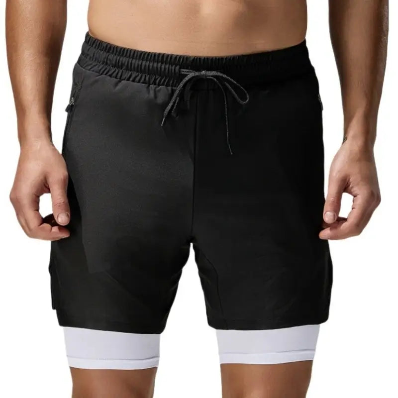 Tauwell Men's 2-in-1 Sport Shorts Quick Dry Beach Gym Athletic Shorts 24502