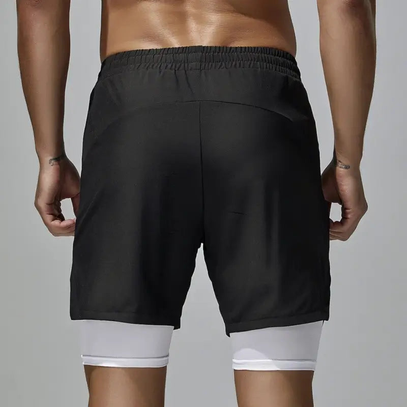 Tauwell Men's 2-in-1 Sport Shorts Quick Dry Beach Gym Athletic Shorts 24502