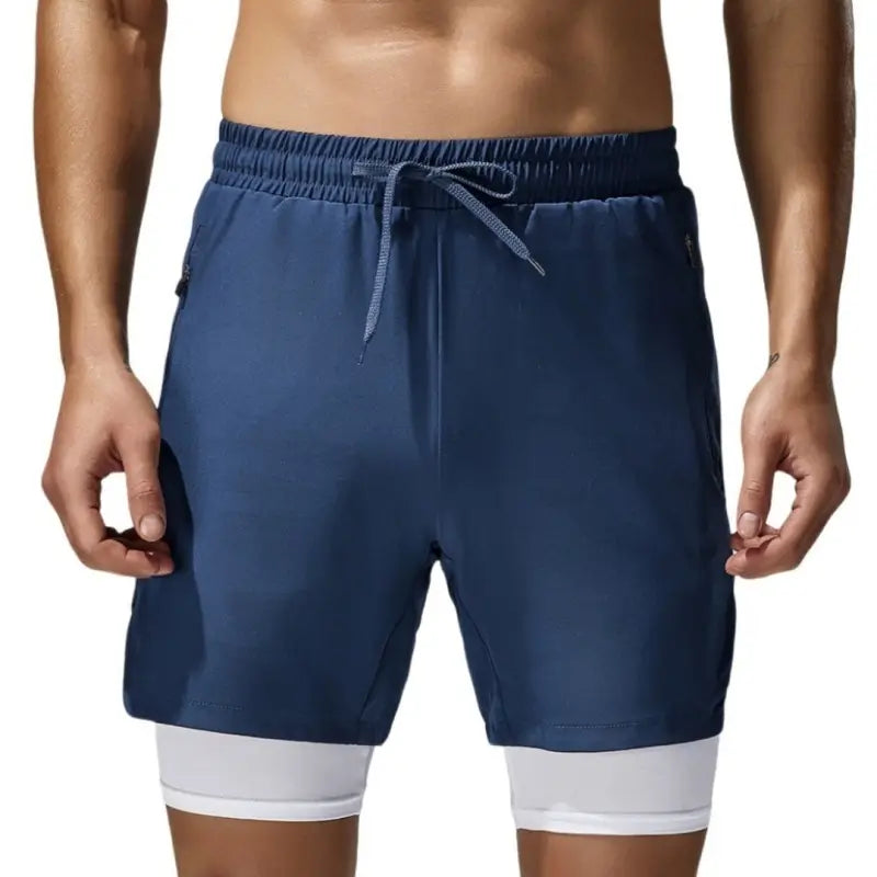 Tauwell Men's 2-in-1 Sport Shorts Quick Dry Beach Gym Athletic Shorts 24502