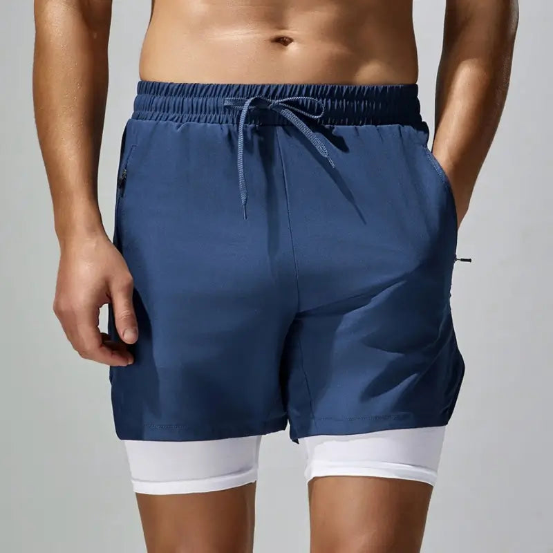 Tauwell Men's 2-in-1 Sport Shorts Quick Dry Beach Gym Athletic Shorts 24502