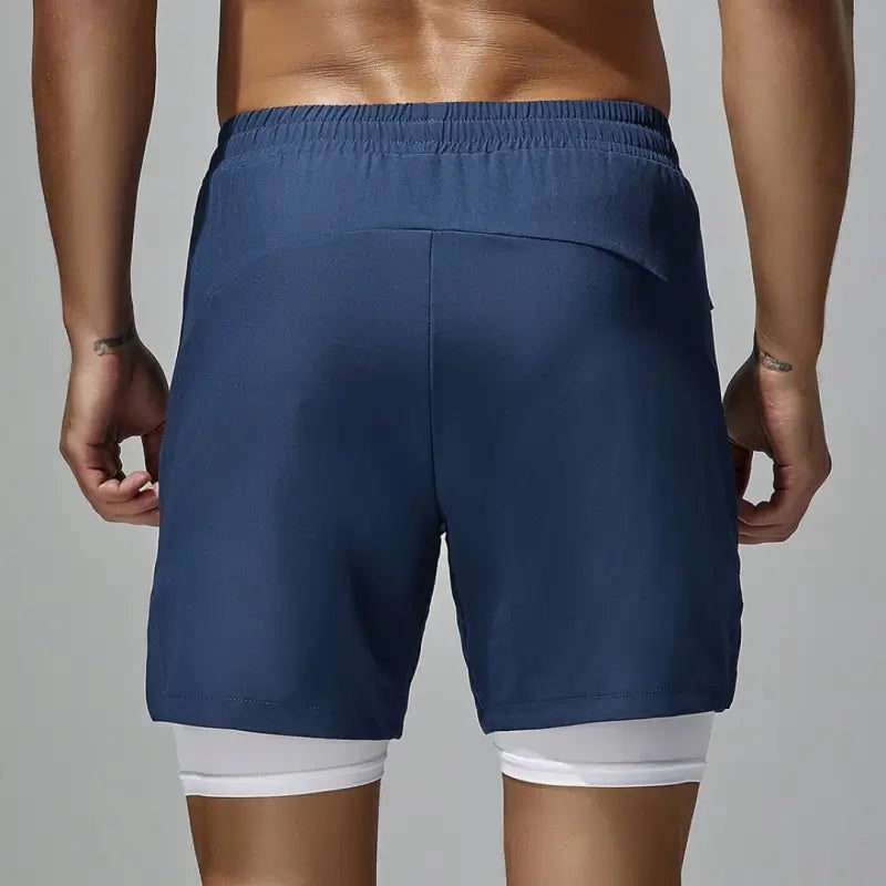 Tauwell Men's 2-in-1 Sport Shorts Quick Dry Beach Gym Athletic Shorts 24502