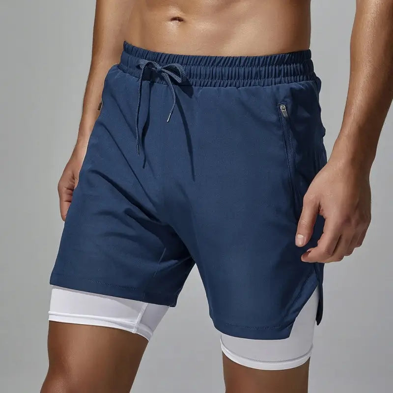 Tauwell Men's 2-in-1 Sport Shorts Quick Dry Beach Gym Athletic Shorts 24502