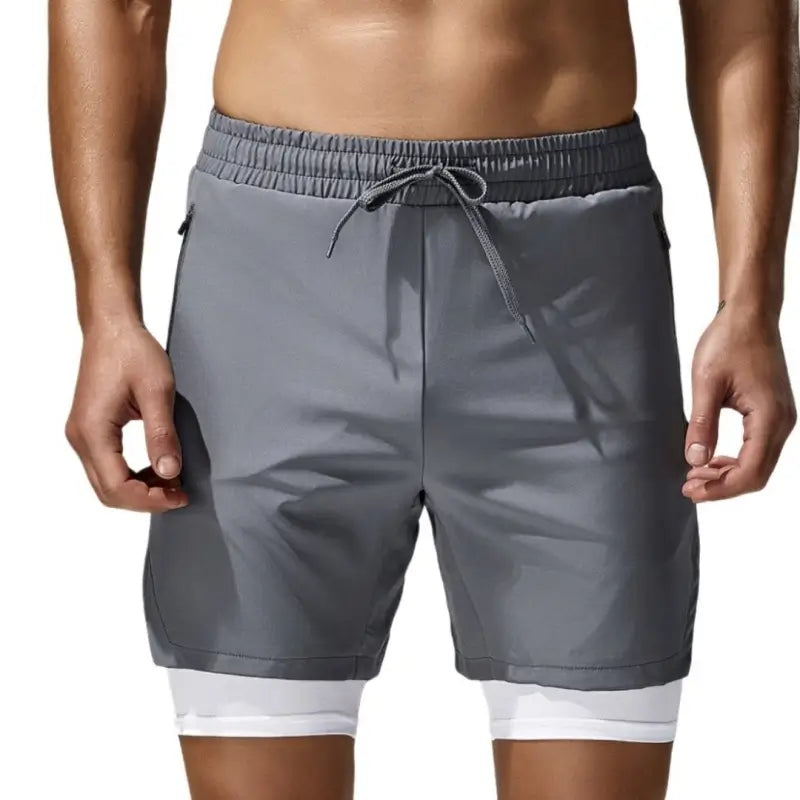 Tauwell Men's 2-in-1 Sport Shorts Quick Dry Beach Gym Athletic Shorts 24502