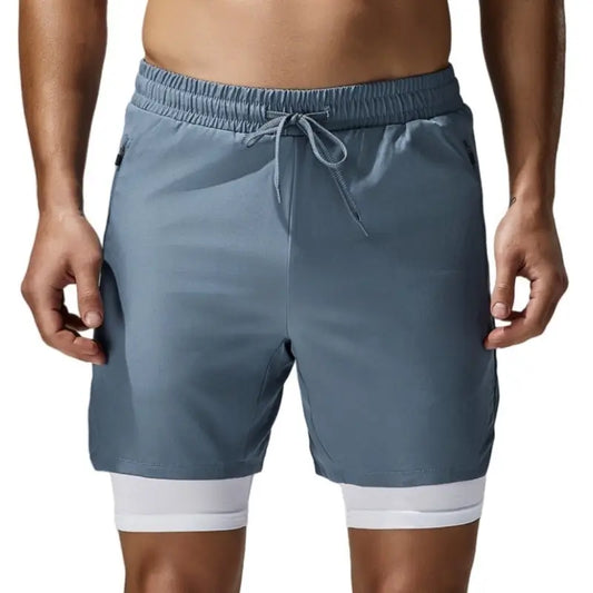 Tauwell Men's 2-in-1 Sport Shorts Quick Dry Beach Gym Athletic Shorts 24502