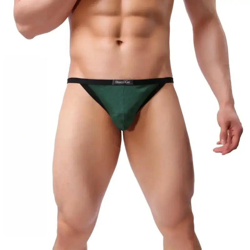 DomiGe Low-Rise Herren Baumwoll-String mit T-Rücken, sexy Unterwäsche für Männer