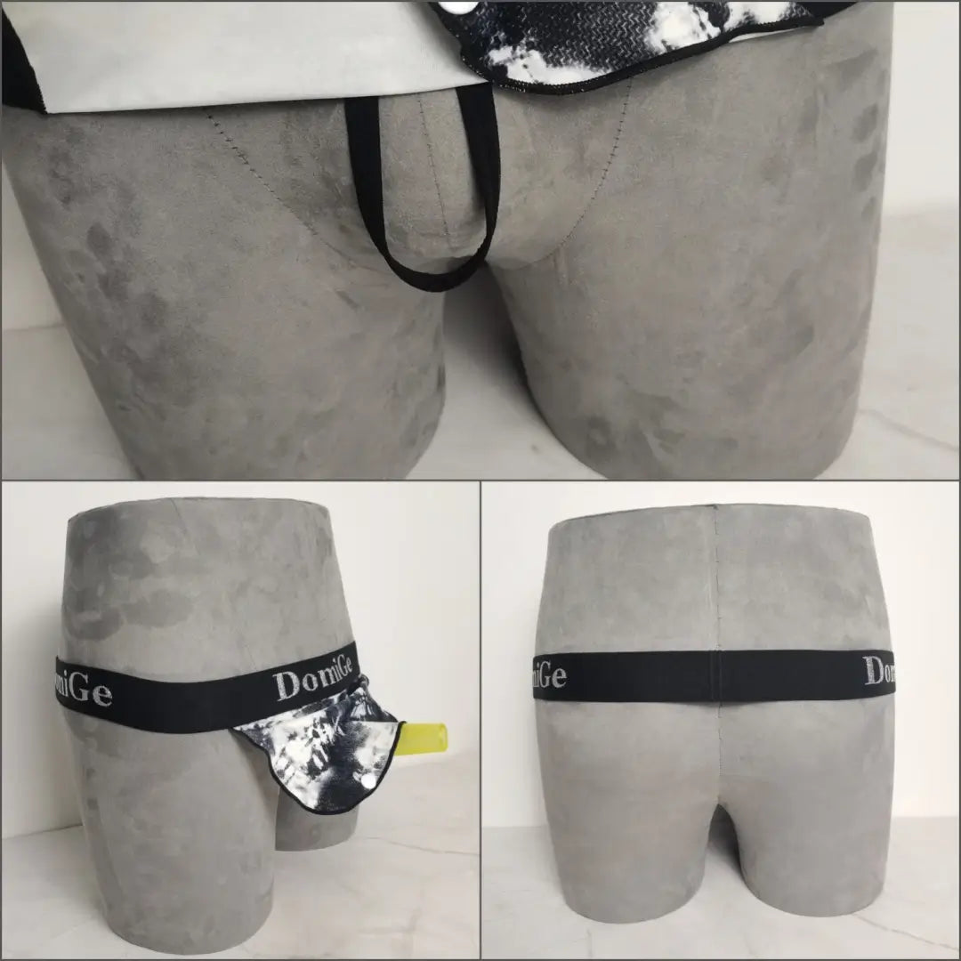DomiGe Men's Sexy Thong Underwear - Stretch Cotton Cock Socks