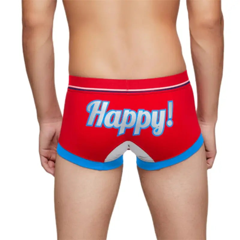 Seobean Merry Christmas Herren-Badehose – Glänzende, bequeme Baumwoll-Badehose 90235