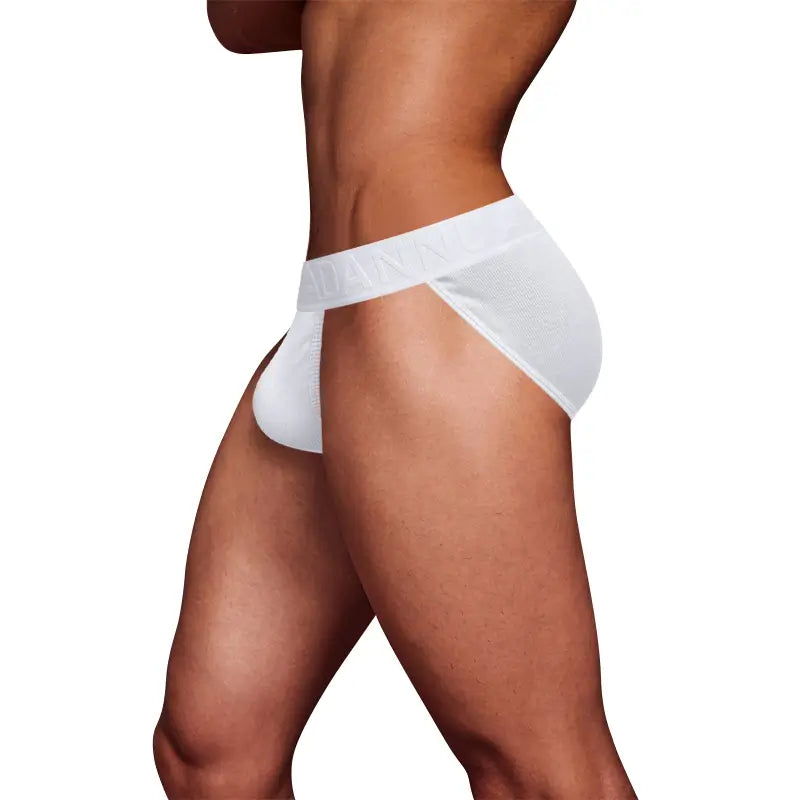 Adannu Men's Sexy Bikini Briefs - High-Cut Pouch Underwear, Eco-Friendly & Anti-Roll Design AD768