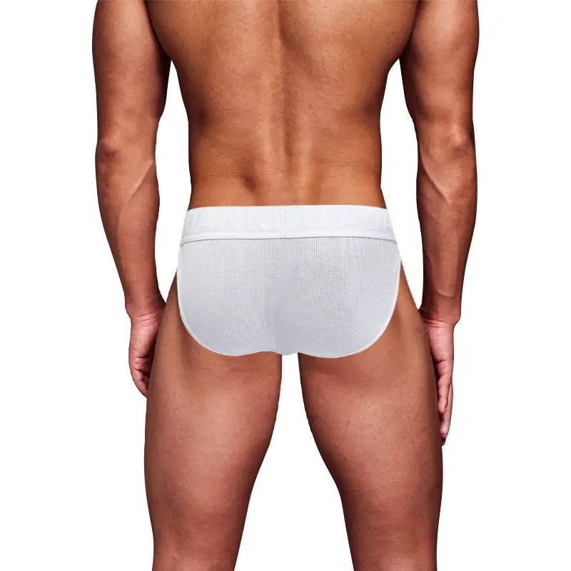 Adannu Men's Sexy Bikini Briefs - High-Cut Pouch Underwear, Eco-Friendly & Anti-Roll Design AD768