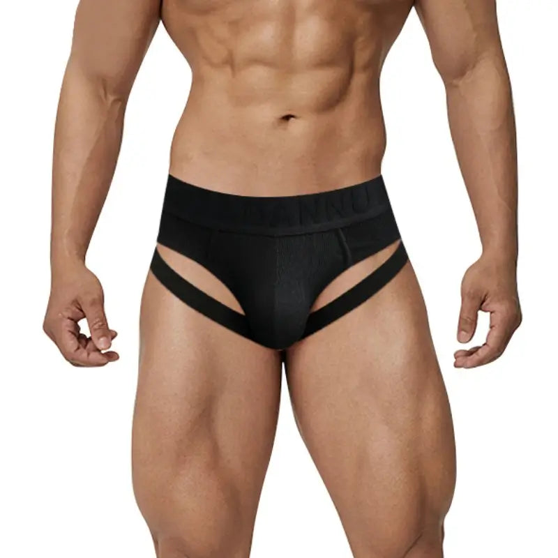 Adannu Men's Sexy Low-Rise Briefs 95% Cotton for Breathable Comfort AD769