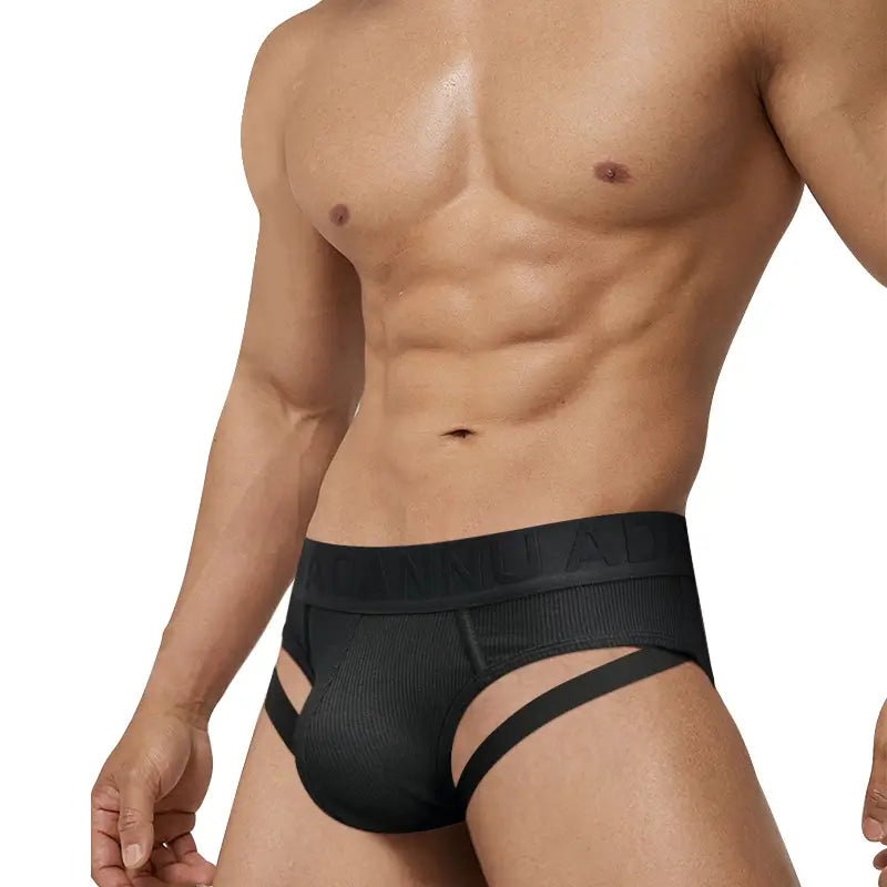 Adannu Men's Sexy Low-Rise Briefs 95% Cotton for Breathable Comfort AD769