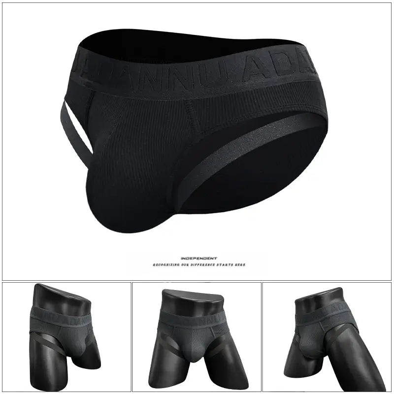 Adannu Men's Sexy Low-Rise Briefs 95% Cotton for Breathable Comfort AD769