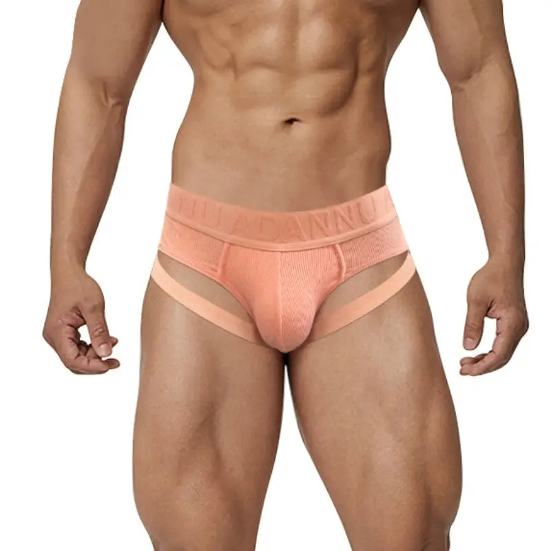 Adannu Men's Sexy Low-Rise Briefs 95% Cotton for Breathable Comfort AD769