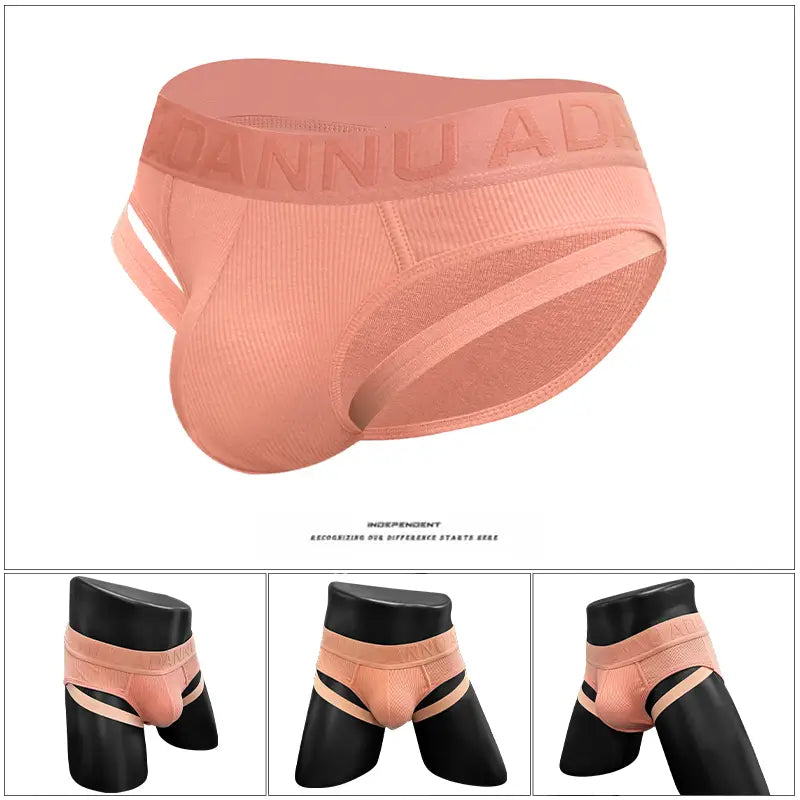 Adannu Men's Sexy Low-Rise Briefs 95% Cotton for Breathable Comfort AD769