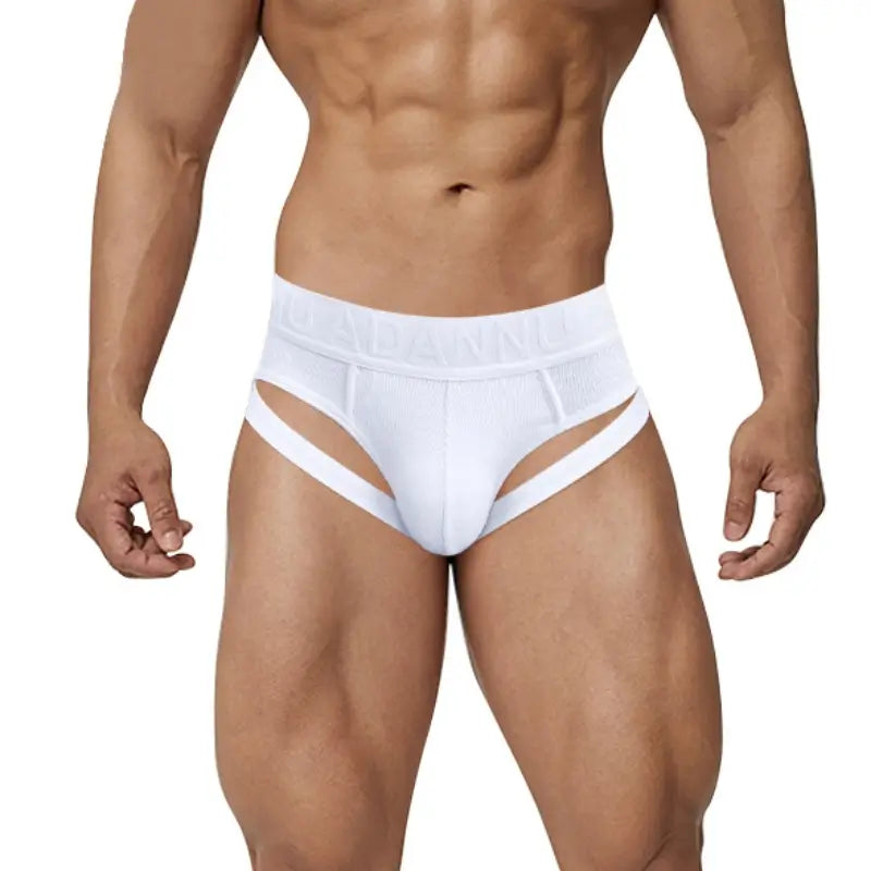 Adannu Men's Sexy Low-Rise Briefs 95% Cotton for Breathable Comfort AD769