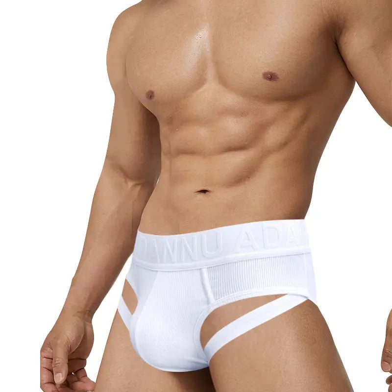 Adannu Men's Sexy Low-Rise Briefs 95% Cotton for Breathable Comfort AD769