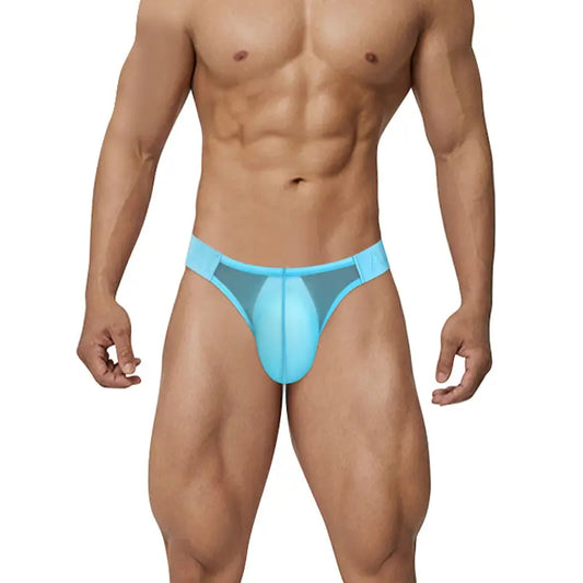 Adannu Men's Sexy High-Cut Bikini Briefs | Oxhorn Mesh Waistband AD787